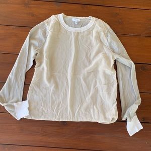 Reiss woman’s long sleeve gray blouse